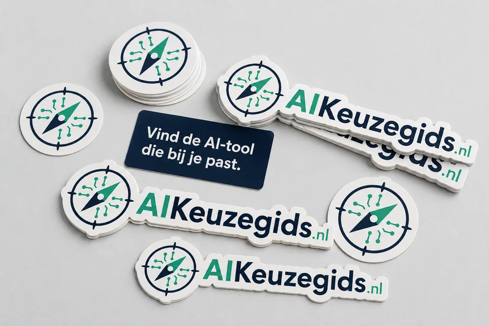 Losse contourstickers met het logo van AIKeuzegids.